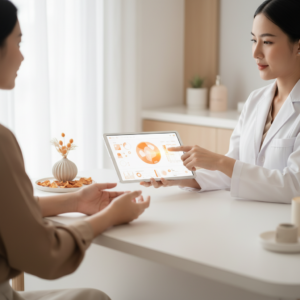 แพทย์ผิวหนังให้คำปรึกษาเรื่องการรักษาสิวอย่างจริงใจ Groove Skin & Acne Clinic